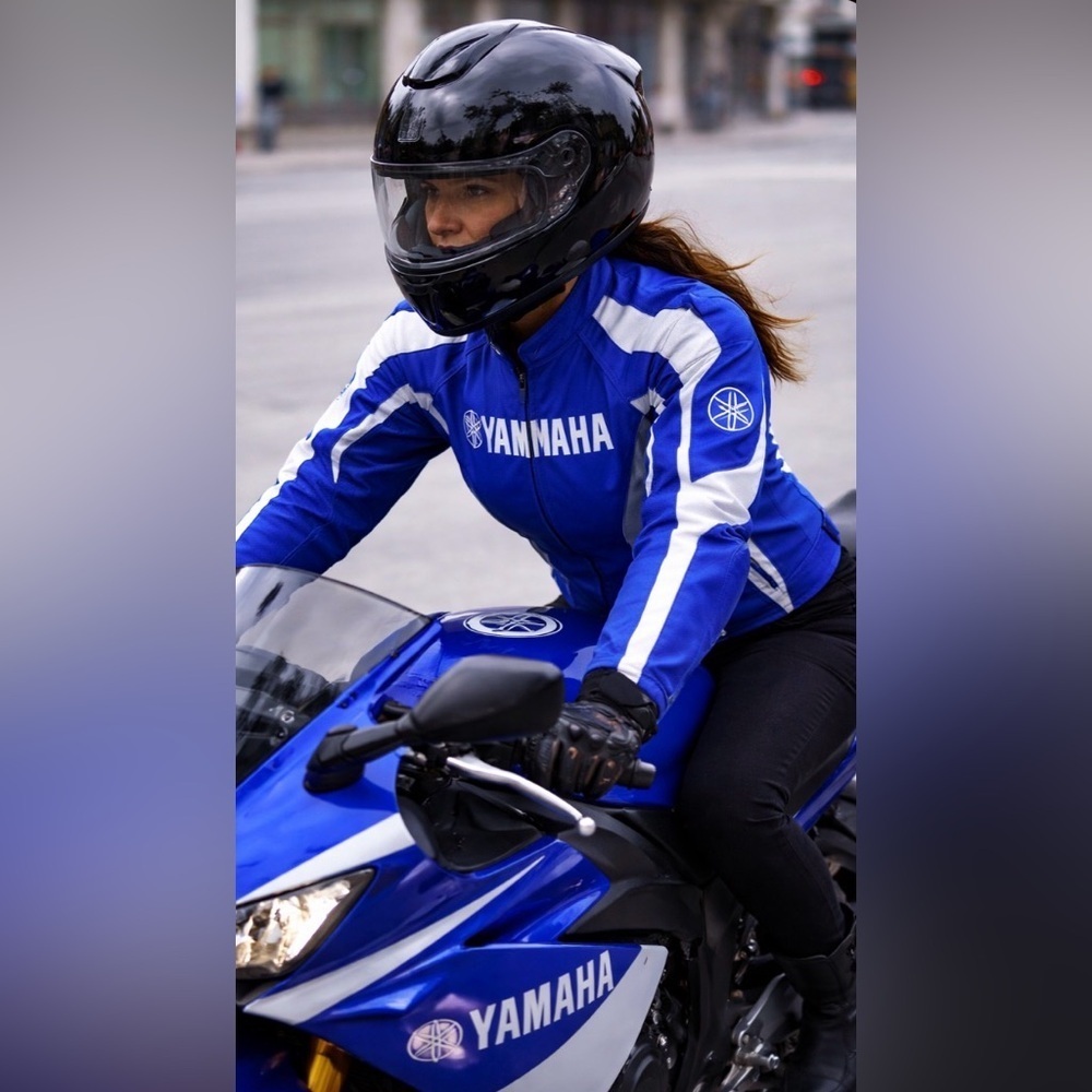 Yamaha Blue and White Motorcycle Jacket